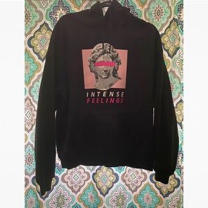 Graphic Kangaroo Pocket Drop Shoulder Drawstring Hoodie Hot Topic Women’s L